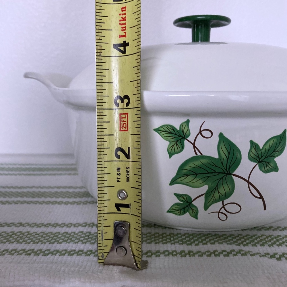 Vintage Green Ivy PRIZER-WARE 2 QT Cast Iron Casserole Dish w/ Cover Lid - Picture 2 of 14